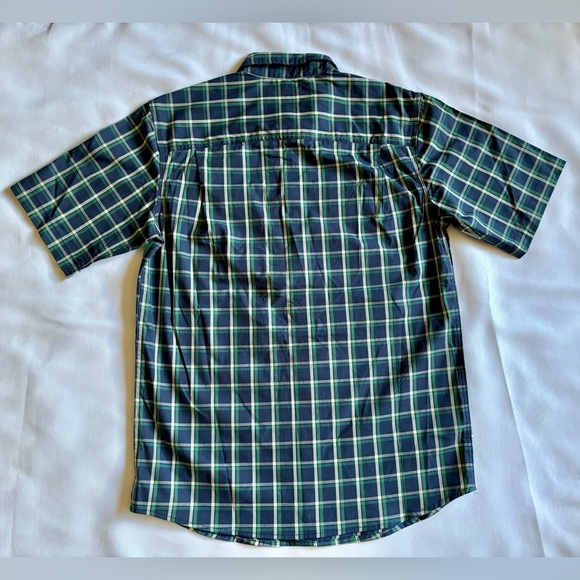 Wrangler Riggs Workwear Plaid Work Shirt Stretch Short Sleeve Blue 112325151. - Picture 6 of 6